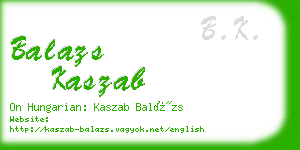 balazs kaszab business card